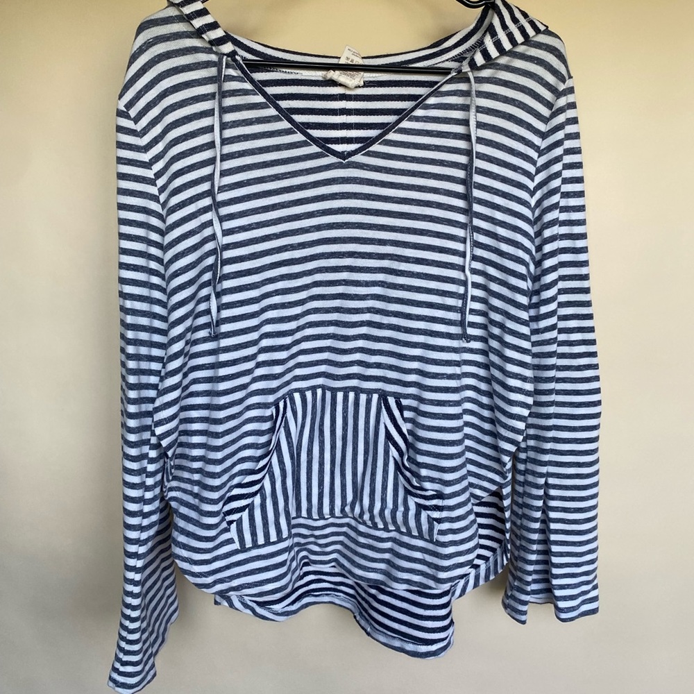 Striped Knit Hoodie